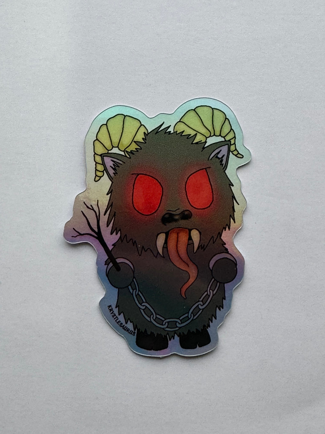 Krampus Holographic Sticker