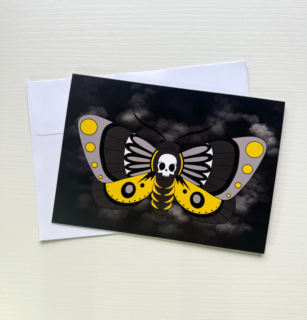 Moth-Blank Greeting Card