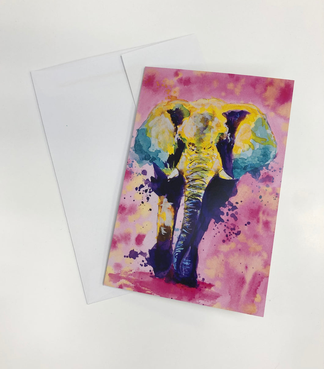 Elephant Blank Greeting Card
