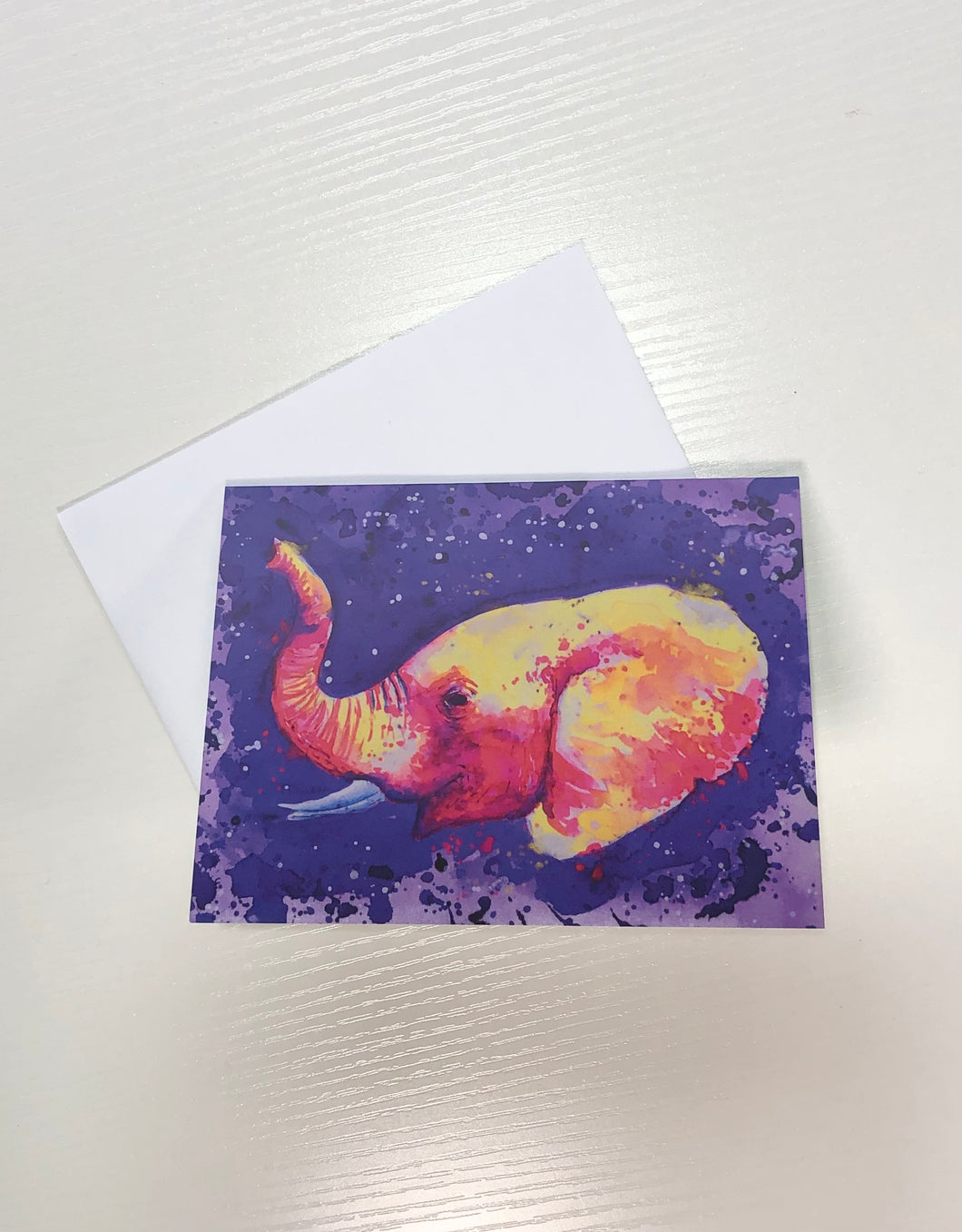 Elephant Study 3 Blank Greeting Card